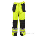 Yüksek görünürlük pantolon yansıtıcı güvenlik iş pantolonu